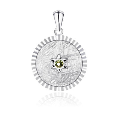 quality  925 Sterling Silver Muonionalusta Meteorite Pendant From Sweden Fashionable factory