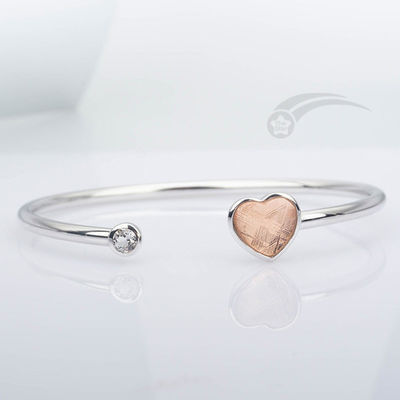 925 Sterling Silver Meteorite Bracelets Heart Bracelet Bracelet 10mm